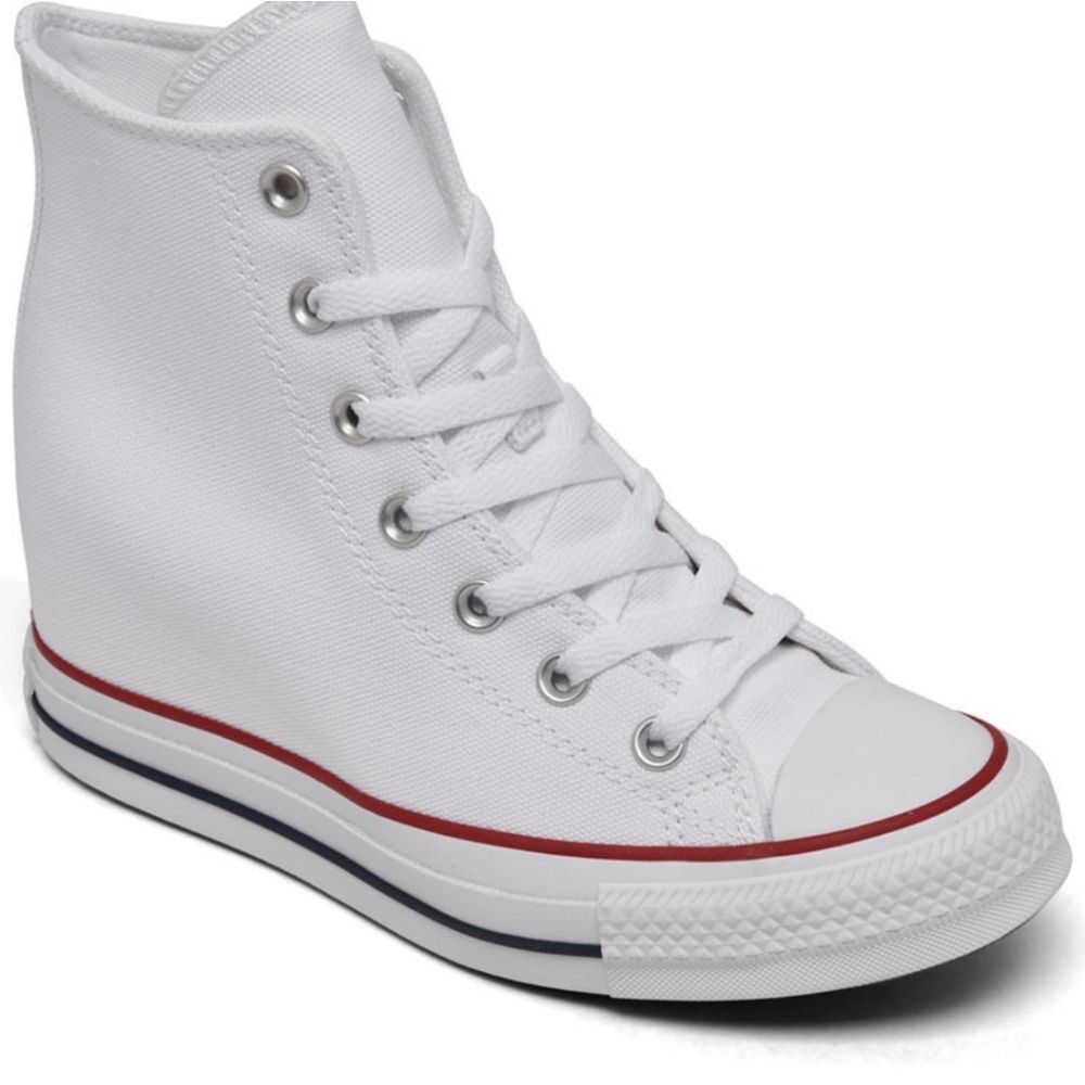 Converse‎ Chuck Taylor All Star Wedge Platform Sneakers- White - Picture 1 of 12